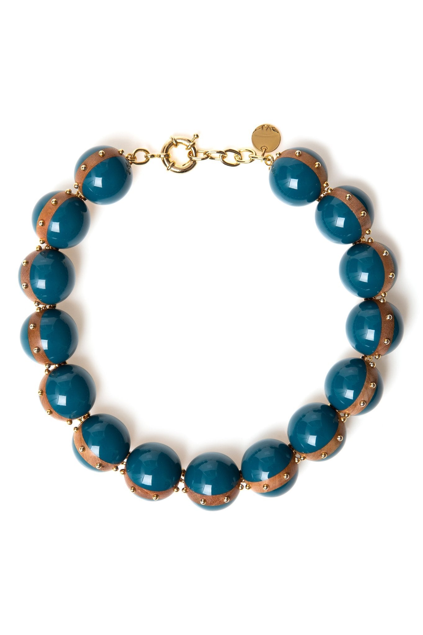 BLUE RESIN BALLS NECKLACE